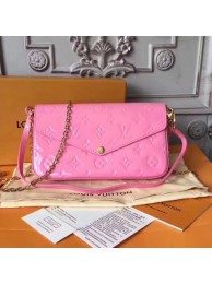 High Quality Louis Vuitton Original Monogram Vernis Felicie Chain Wallet 61276 Cherry blossoms JH00153Ao69