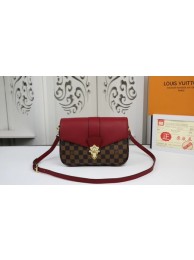 Hot Louis vuitton clapton damier ebene canvas handbags N44243 red Handbags JH00168Ho45