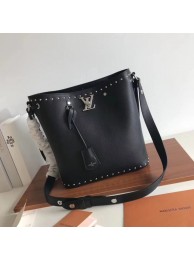 Imitation Best Louis Vuitton original LOCKME BUCKET M43878 black JH01880CD19