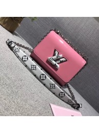 Imitation Cheap louis vuitton TWIST Original leather Shoulder Bag 50273 pink JH00646wG78