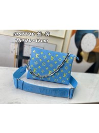 Imitation Fashion Louis Vuitton COUSSIN PM M58628 light blue&yellow JH00101Ft19