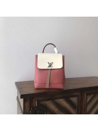 Imitation High Quality Louis Vuitton HOT SPRINGS Monogram Canvas Mini lockme knapsack 41815 Pink and white JH00371dN21