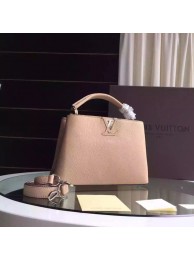 Imitation Louis Vuitton Capucines BB Tote Bag 94754 Apricot JH00922Rd46