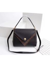 Imitation louis vuitton monogram canvas double V bag M54439 black JH00293Sn26