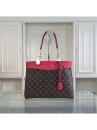 Imitation Louis Vuitton Monogram Canvas Pallas Shopper M51197 Red JH00975EB28