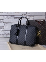 Imitation Louis Vuitton Monogram Damier Briefcase 41125 Black JH00953ox12