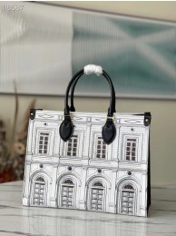 Imitation Louis Vuitton ONTHEGO MM M59264 Black and White JH00003ox12