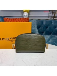 Imitation Louis vuitton original Epi Leather COSMETIC POUCH PM M52030 Khaki JH00925pd51