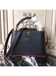 Imitation Louis vuitton original leather capuniness 41813 black JH00545vK93