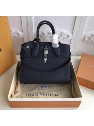 Imitation Louis Vuitton Original Leather CITY STEAMER PM M55062 Black JH00870bM57