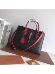 Imitation Louis vuitton original Monogram Canvas Flower Tote bag 43551 red JH00196VJ28