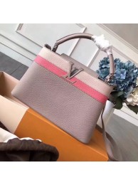 Imitation Louis vuitton original taurillon leather Capucines M42258 gray JH00500XD29