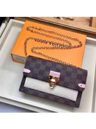 Imitation Louis Vuitton original VAVIN CHAIN WALLET N60237 Creme JH01221Mc29