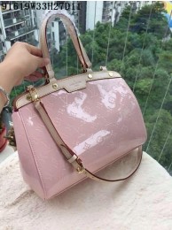 Imitation Louis Vuitton patent leather tote bag 91619 pink JH01097qN69