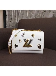 Imitation Louis Vuitton TWIST MM M52890 White JH01334hu72