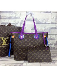 Imitation Top Louis Vuitton Monogram Canvas 41663 Purple JH01019eP47