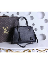 Knockoff 1:1 Louis Vuitton Epi Leather Montaigne MM Tote Bag M41056 Black JH00911Wj74