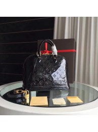Knockoff 1:1 Louis vuitton original Monogam vernis Alma M91611 black JH00550Pf97