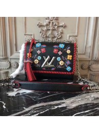 Knockoff 1:1 louis vuitton top original epi leather twist mm M50282 black JH00321Wj74