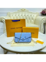 Knockoff AAAAA Louis Vuitton FELICIE POCHETTE M80498 Summer Blue JH00197bP60