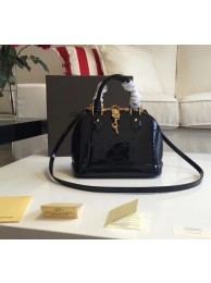 Knockoff AAAAA Louis vuitton original Monogam vernis Alma BB M91606 black JH00557bP60