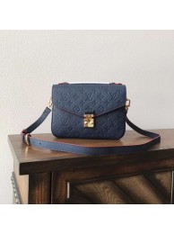 Knockoff High Quality Louis Vuitton original Monogram Empreinte Tote Bag M41486 Blue with red JH00366xB29