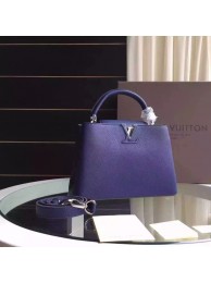 Knockoff Louis Vuitton Capucines BB Tote Bag 94754 Blue JH00932Tm92
