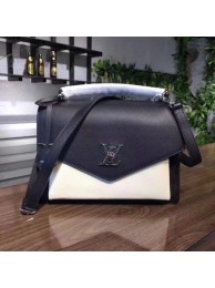 Knockoff louis vuitton original Leather MY LOCKME 54849 black with white JH00534dO66