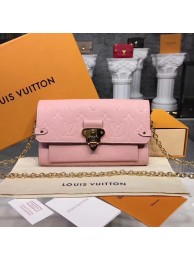 Knockoff Louis vuitton original mongram empreinte CHAIN WALLET M63399 Rose Poudre JH01632Nf40