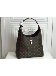 Knockoff Louis vuitton original monogram canvas flower hobo bag M43545 purple JH00222Nf40