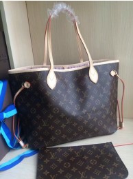 Knockoff Louis Vuitton original Monogram Canvas Neverfull GM M40991 pink JH00123cF44