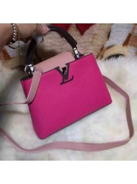 Knockoff Louis Vuitton Taurillon Leather Capucines BB M90391 Grape JH00907ll66