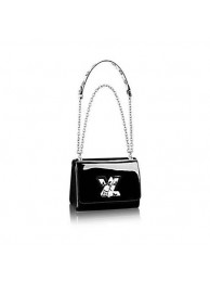Knockoff Top louis vuitton TWIST Original leather Shoulder Bag 50273 black JH00645wV33