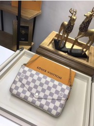 Louis Vuitton Damier Azur Felicie Chain Wallet M61276 JH00581LJ17