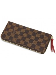 Louis Vuitton Damier Damier Ebene Canvas Clemence Wallet N60534 JH00821ha26