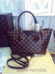 Louis Vuitton Damier Ebene Canvas Tote Bag M41551 Red JH01031iv85