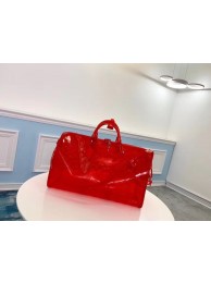 Louis Vuitton KEEPALL 50 Travel Bag with shoulder straps M53271 red JH01011Ye63