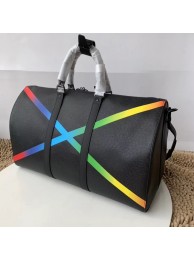 Louis Vuitton KEEPALL BANDOULIERE 50 with Shoulder Strap M60345 black JH00829Ym74