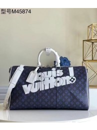 Louis Vuitton KEEPALL BANDOULIERE 55 M45874 Blue JH00042yn71