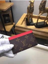 Louis Vuitton Monogram Canvas CARD HOLDER M60703 red JH01971Nk59