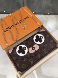 Louis Vuitton Monogram Canvas Felicie Chain Wallet M61276 JH00396Js15