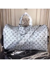 Louis Vuitton Monogram Canvas Keepall 45CM with Shoulder Strap 43858 silver JH00144zm75