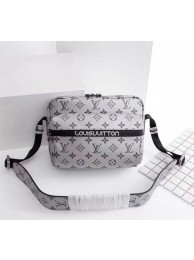Louis vuitton monogram canvas messenger 43845 silver JH00169fj51
