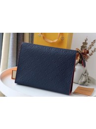 Louis Vuitton Monogram Empreinte POCHETTE VOYAGE MM M41058 Navy blue JH00098rt58