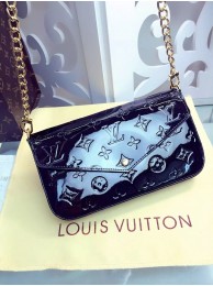 Louis Vuitton Monogram Vernis Chaine Wallet M61276 Black JH01022dX32