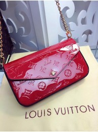 Louis Vuitton Monogram Vernis Chaine Wallet M61276 Red JH01021Dd98