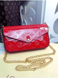 Louis Vuitton Monogram Vernis Chaine Wallet M61276 Rose JH01026WA48