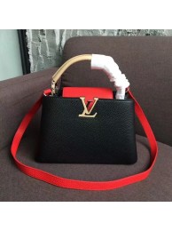 Louis vuitton original CAPUCINES PM M51814 black&red JH01535Sx31