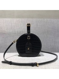 Louis Vuitton original Croco Leather petite boite chapeau M43516 Black JH00413uu45
