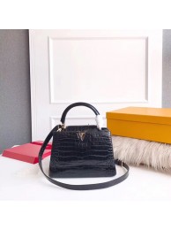 Louis vuitton original crocodile CAPUCINES PM M94587 black JH01496Bt18